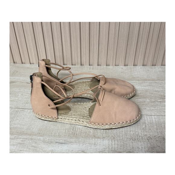 Eileen Fisher Lee Ballet Espadrille Suede Flat Sandals Sz 8 Womens Shoes - Picture 6 of 13